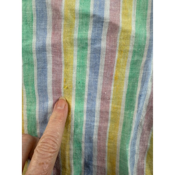 Talbots Striped Sleeveless Top Pastel Colors V-Neck Casual Blouse Size S - Picture 5 of 9